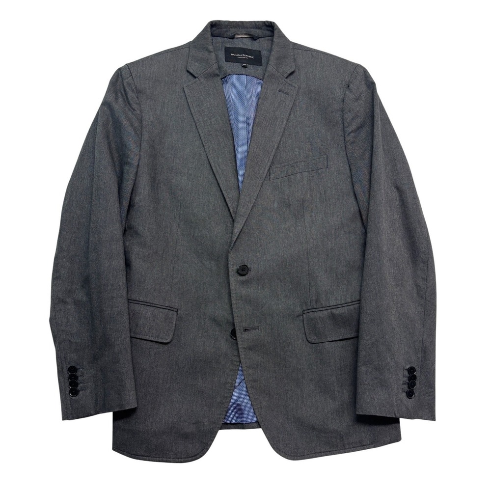 Banana Republic 38S Gray Cotton Blazer Jacket Sport Suit Coat Tailored Fit